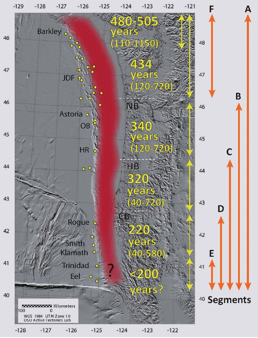 cascadia subduction zone: 316 years ago tonight!