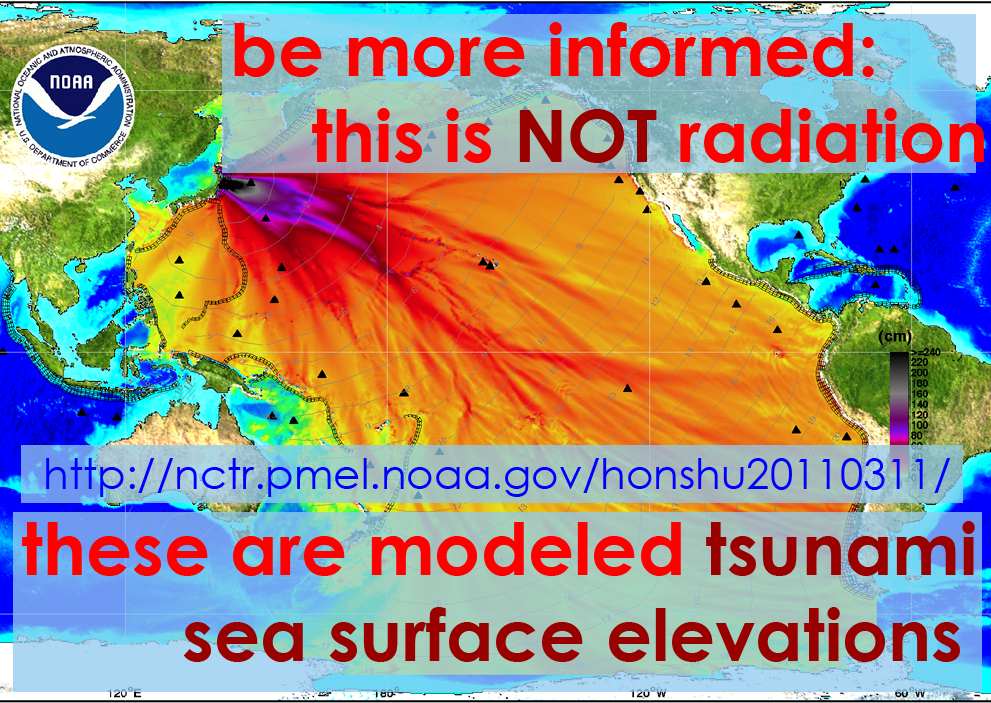 2011 NOAA Tsunami Model Output Map